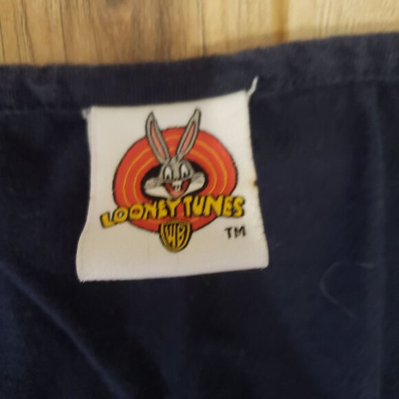 Vintage 90s Looney Tunes Tweety Bird Baseball Button-Up Shirt Short Sleeve XXL - Picture 6 of 10